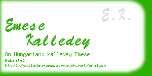 emese kalledey business card